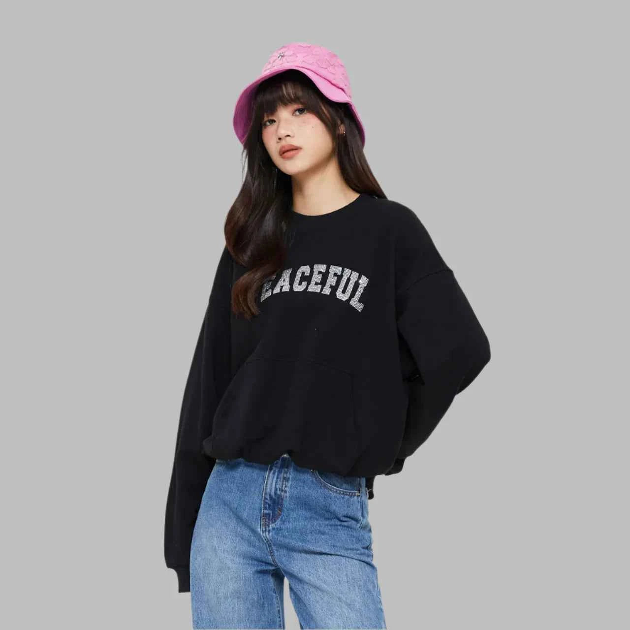 Light Luxury Loose Cotton Sweatshirt