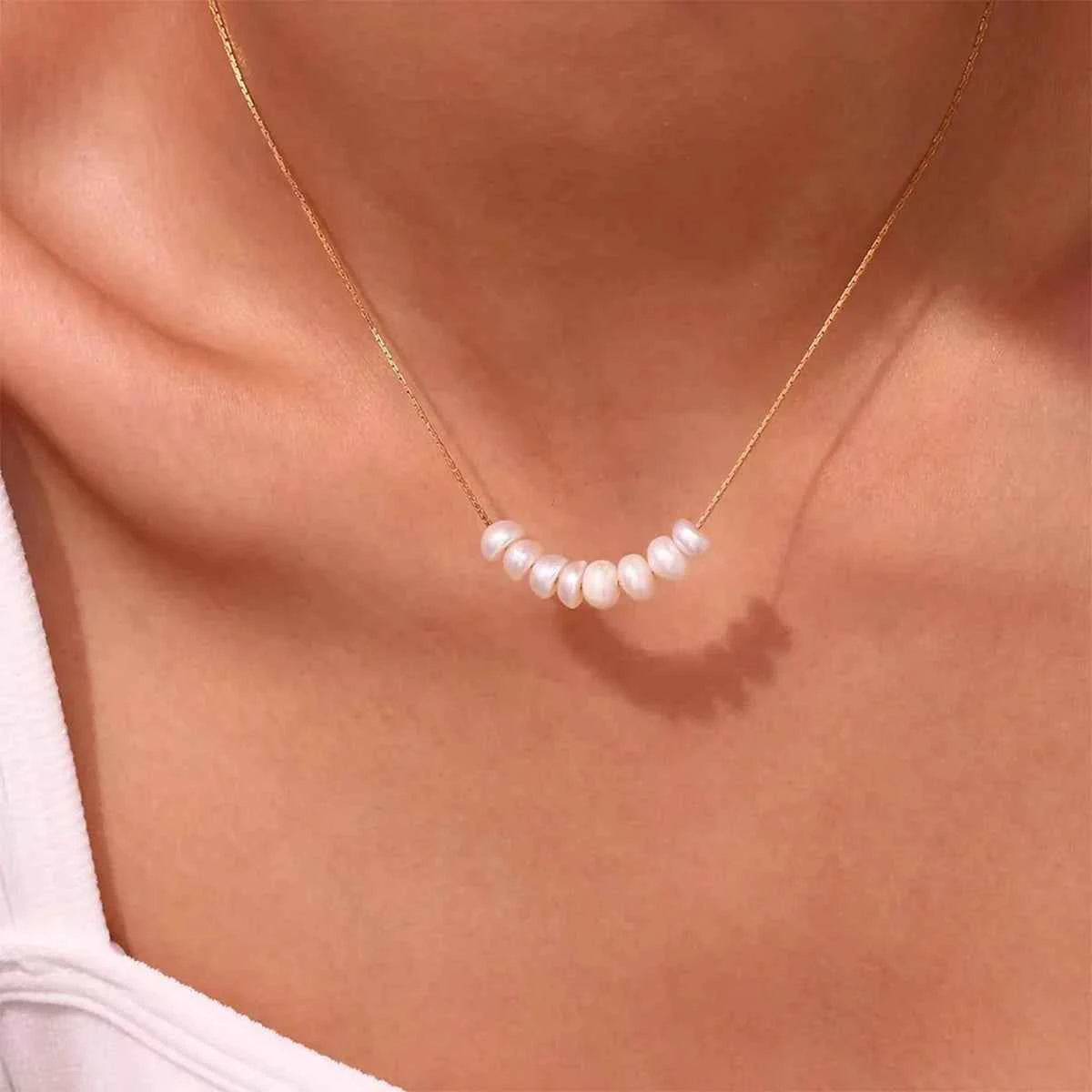 Elegant Korean Pearl Pendant Necklace