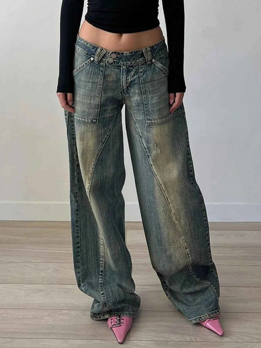 Vintage Grunge Loose Low Rise Jeans
