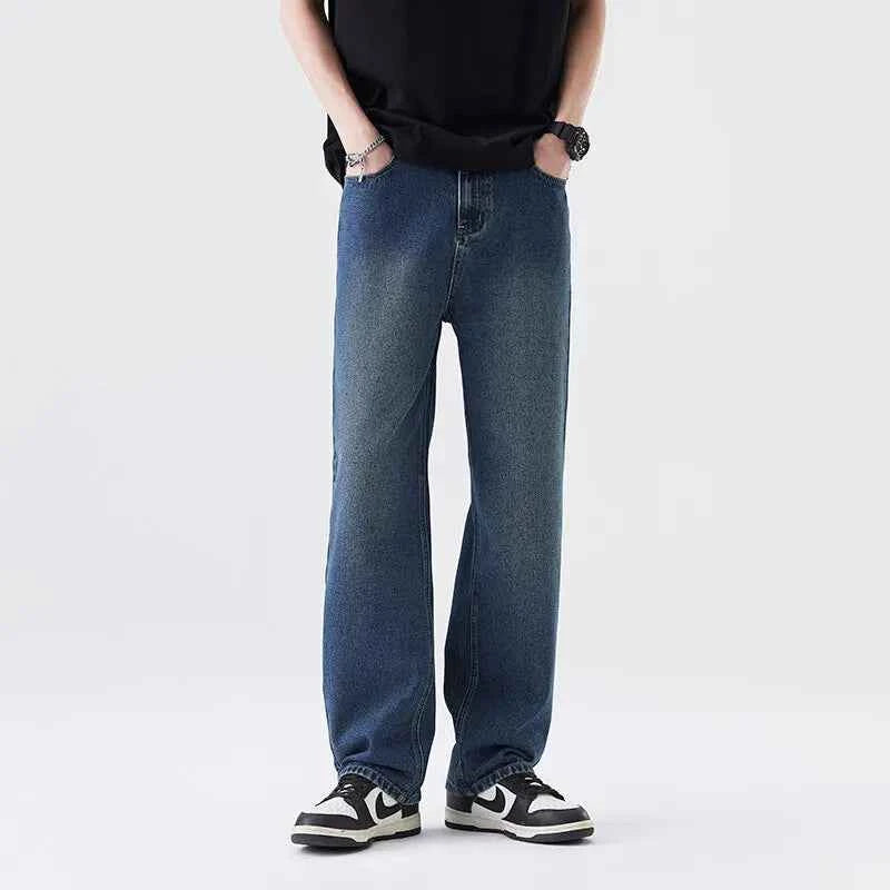 Retro Vintage Blue Loose Casual Jeans