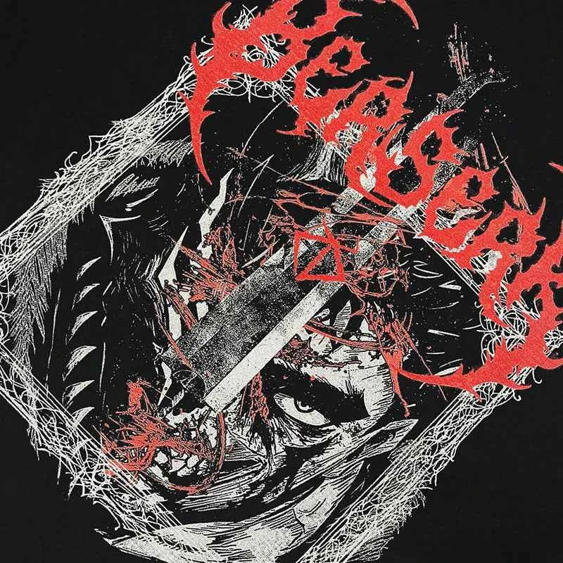Streetwear Black Devil Graphic Oversized Hoodie