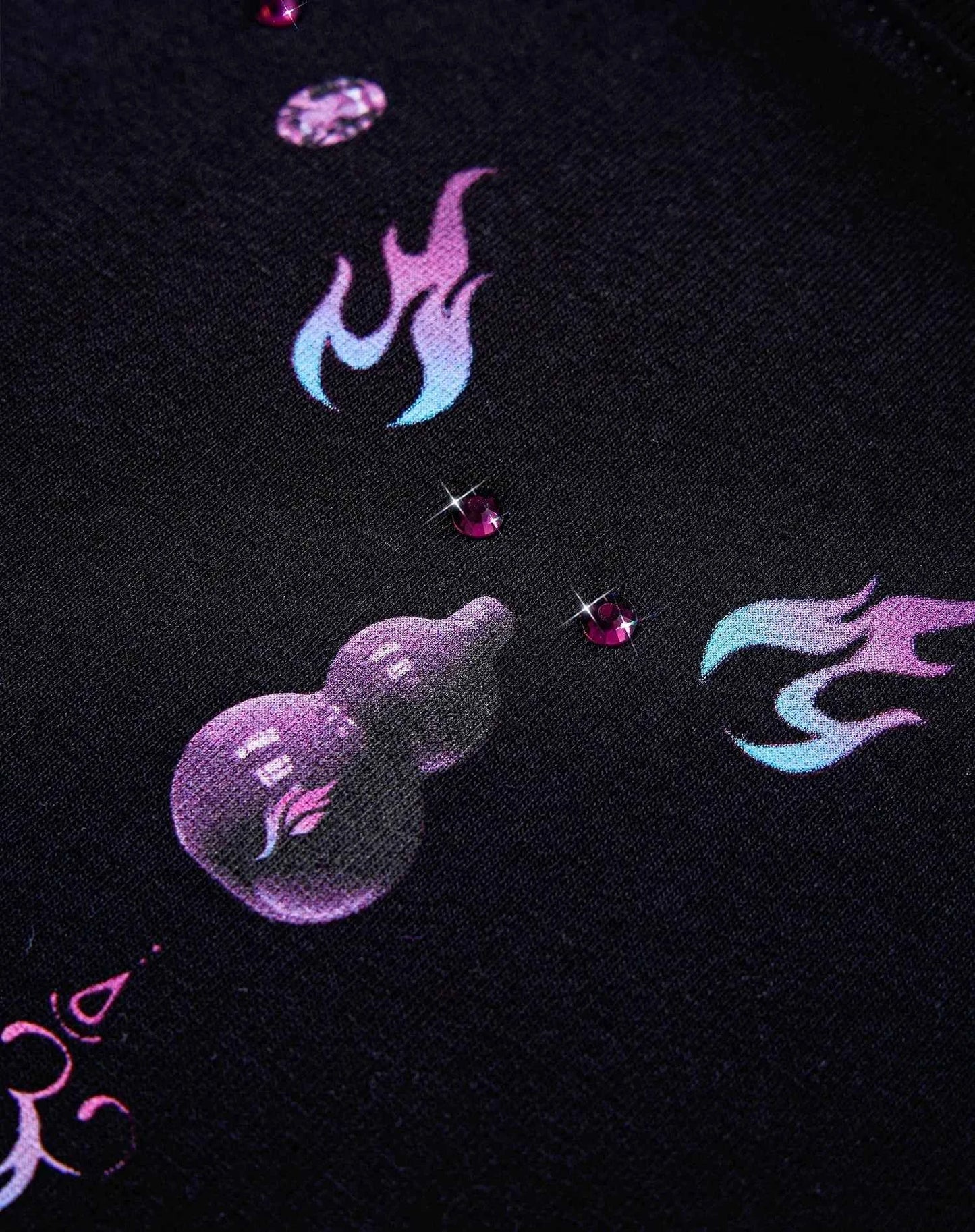 Lucky Gourd Embroidered Long Sleeve T-Shirt