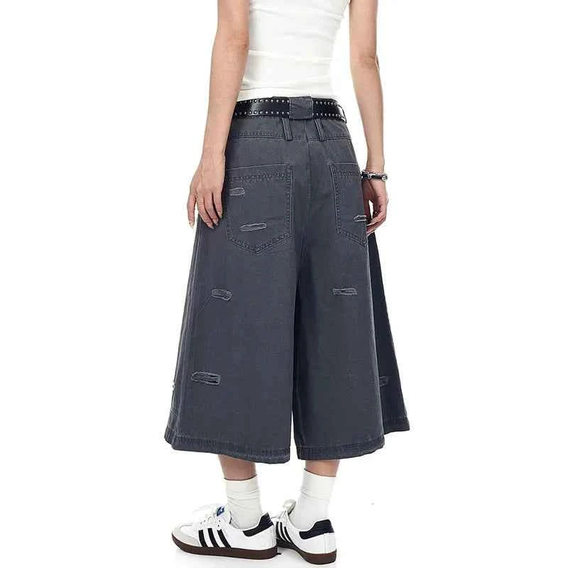 Streetwear Retro Vintage Cool Knee-Length Jorts