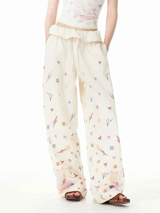 Breathable Streetwear Hit Color Loose Pants