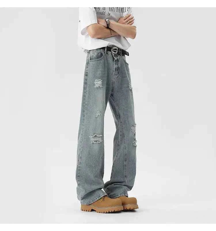 Oversized Energy  Broken Hole Slim Jeans