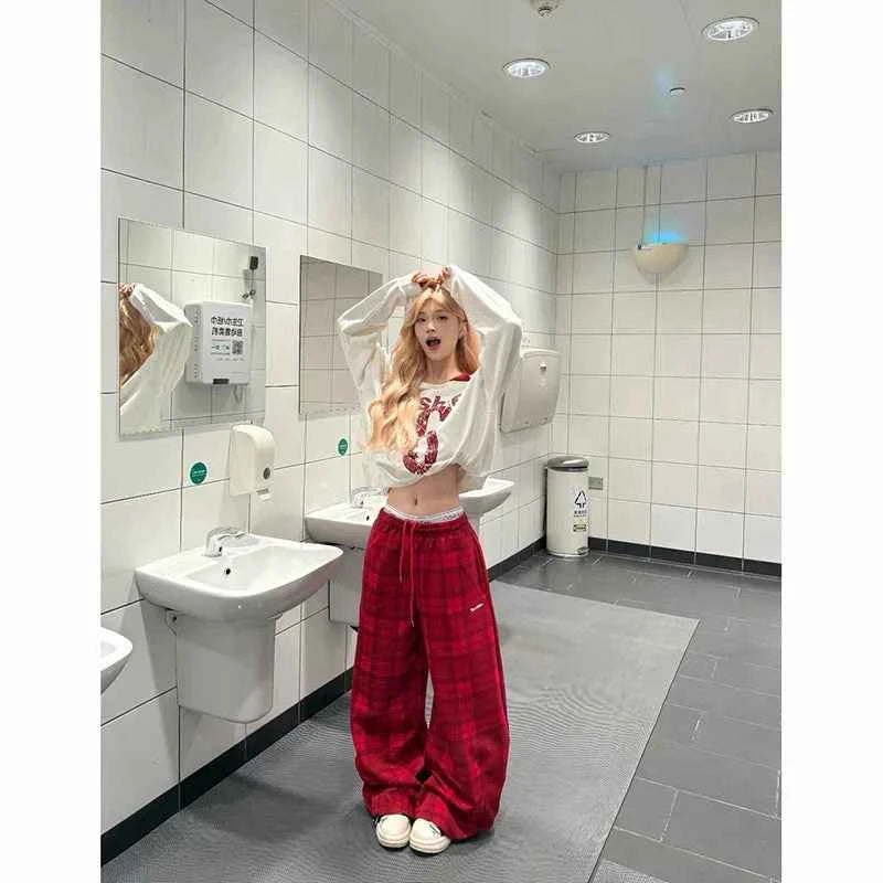 Y2K Chic American Style Star Graffiti Wide Leg Jogger