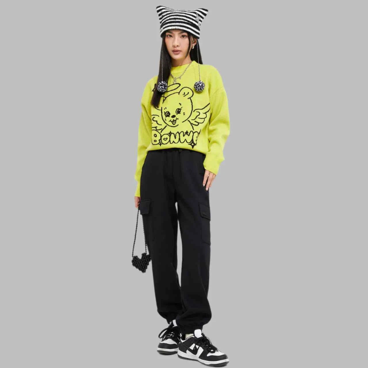 Women Stylish Cozy Jacquard Sweater