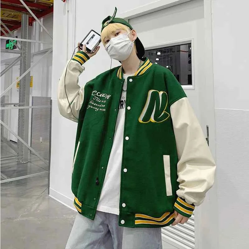 Trendy Embroidered Baseball Varsity Jacket
