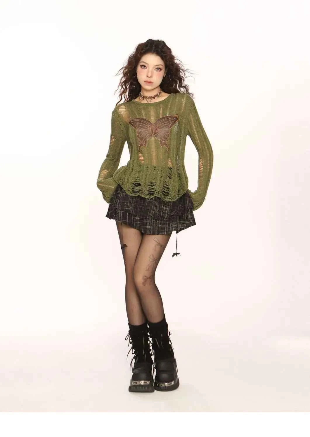 Women Fresh & Simple Butterfly Knitted Sweater