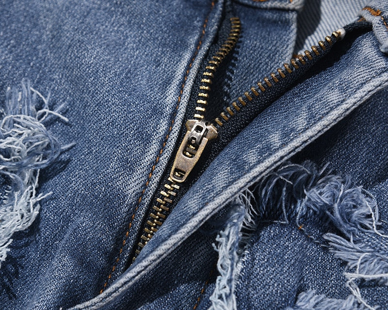 Zodiac Sea Distressed Stacked Denim