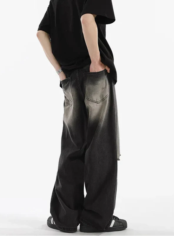 Versatile Streetwear High Waist Ripped Black Jeans - Luxuryurbanwear