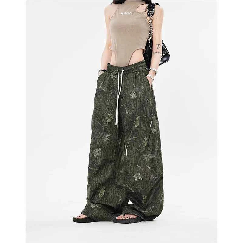 Women Cute Streetwear Trendy Tie Dye High Waist Pants