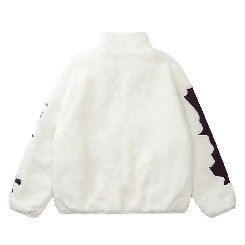 Winter Warm Skeleton Patchwork Fleece Puffer Jacket