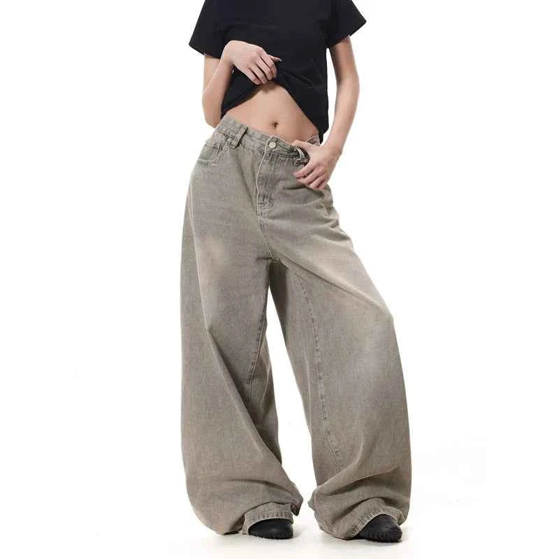 Arc Washed Grey Baggy Jeans