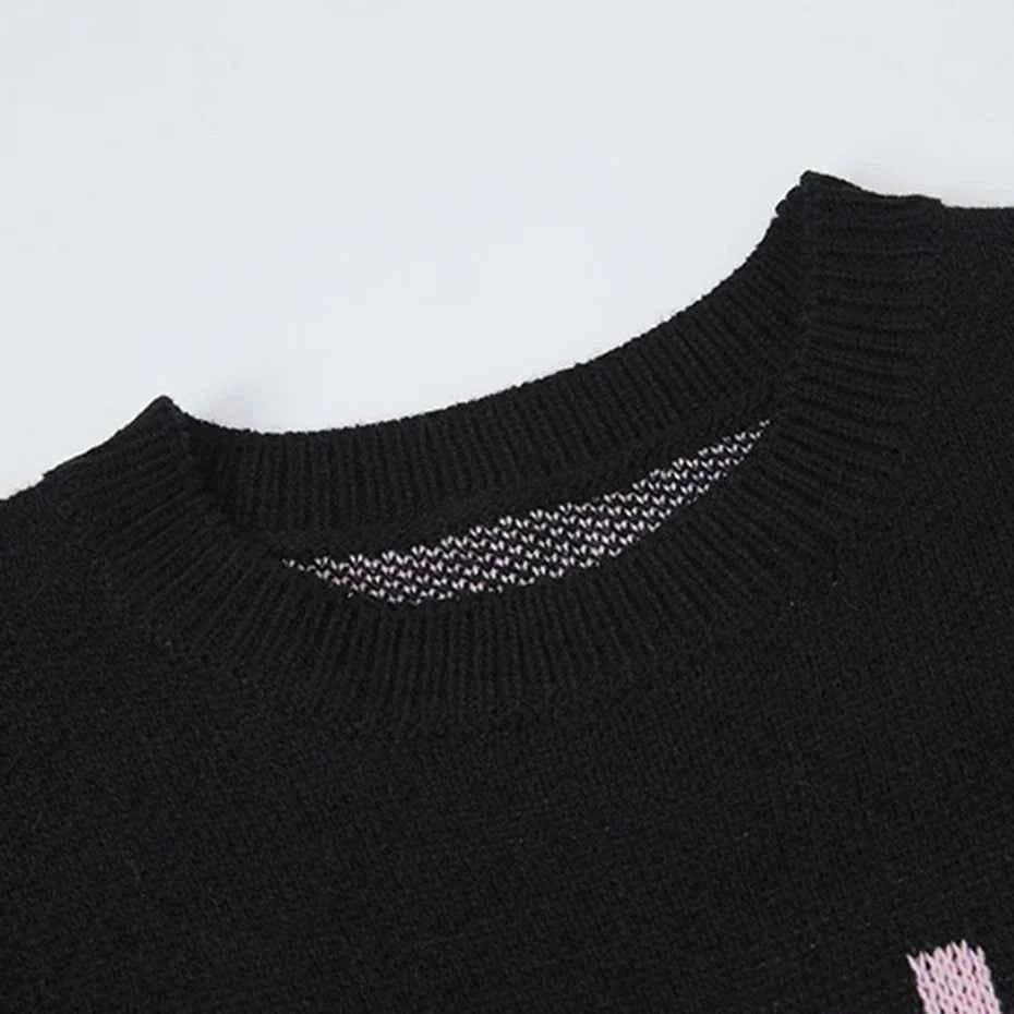 Women Sweet Vibrant Butterfly Graphic Knit Sweater