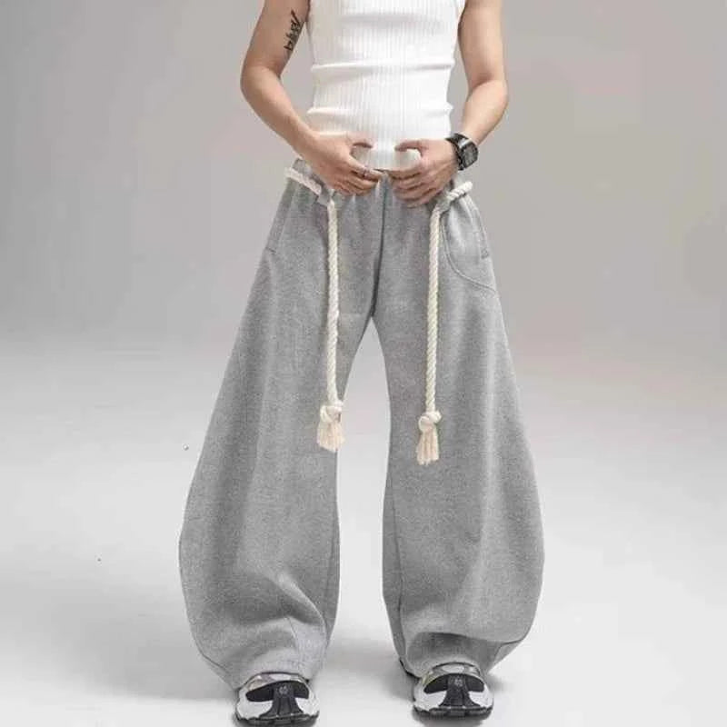 Thick Drawstring Loose Fit Sports Sweatpants