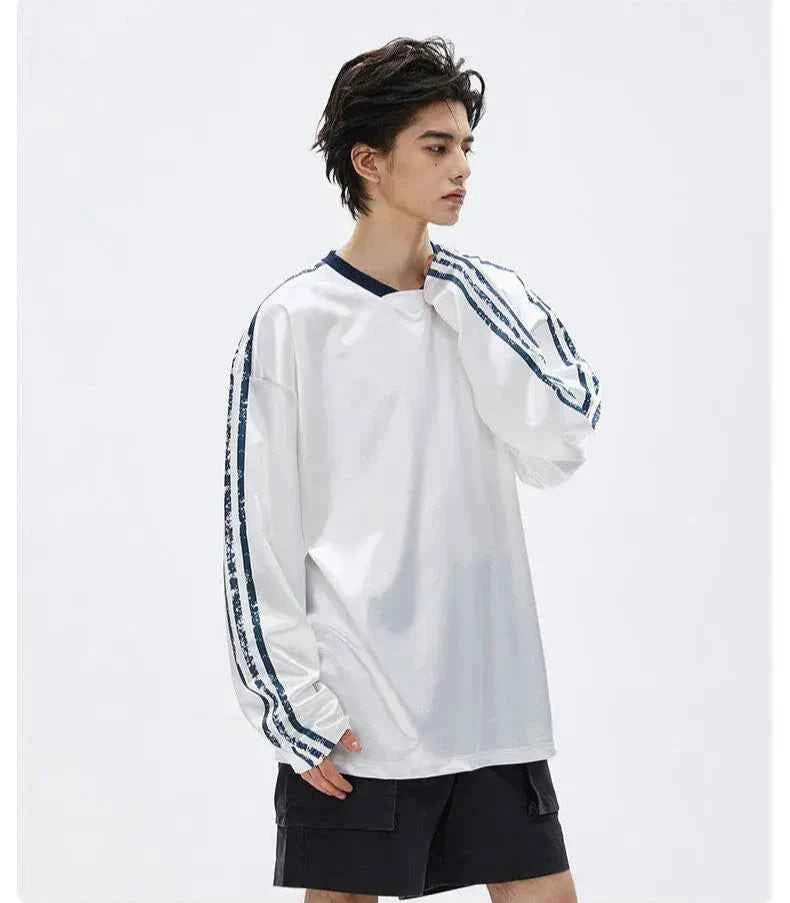 Durable Vintage Hip Hop Stripe Long Sleeve T-Shirt