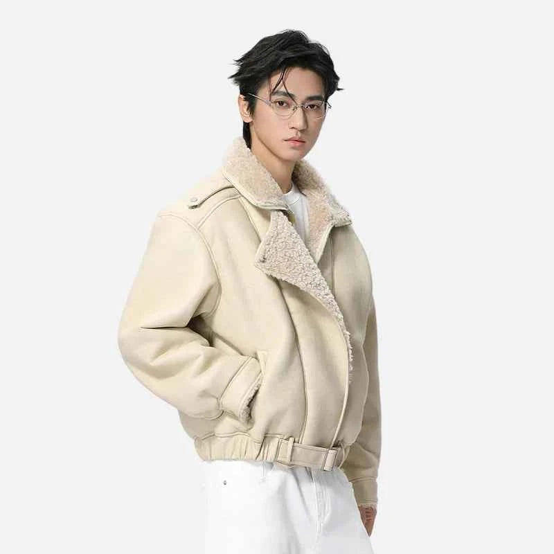 Effortless Warm Fleece Lined Leather Jacket