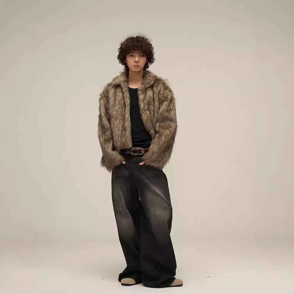 Luxurious Faux Fur Winter Coat Jacket