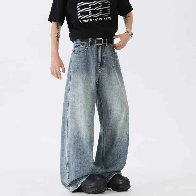 Streetwear High Quality Elastic Loose Fit Jeans