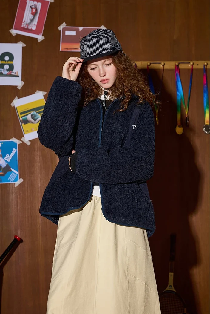 Y2K Stylish Embroidered Patchwork Furr Jacket - Luxuryurbanwear