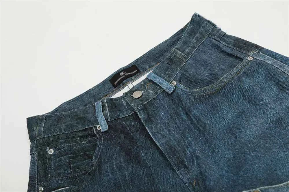Streetwear Distressed Loose Wide Leg Cargo Jeans