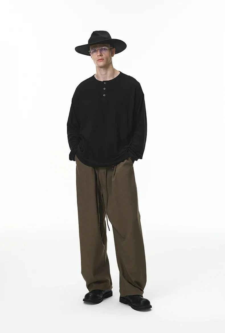 Cozy Lazy Style Relaxed Fit Long Sleeve T-Shirt