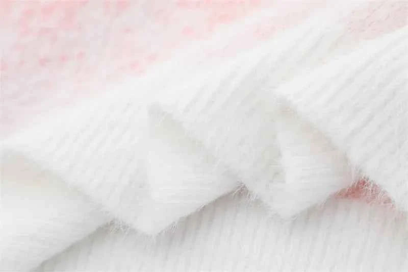 Fashionable Sky Ombre Gradient Fuzzy Sweater