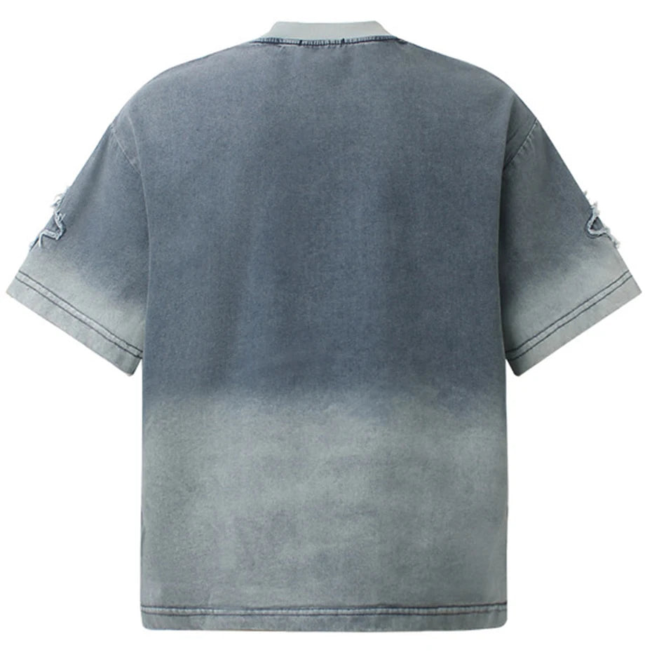 Star Patchwork Streetwear Oversized T-shirts