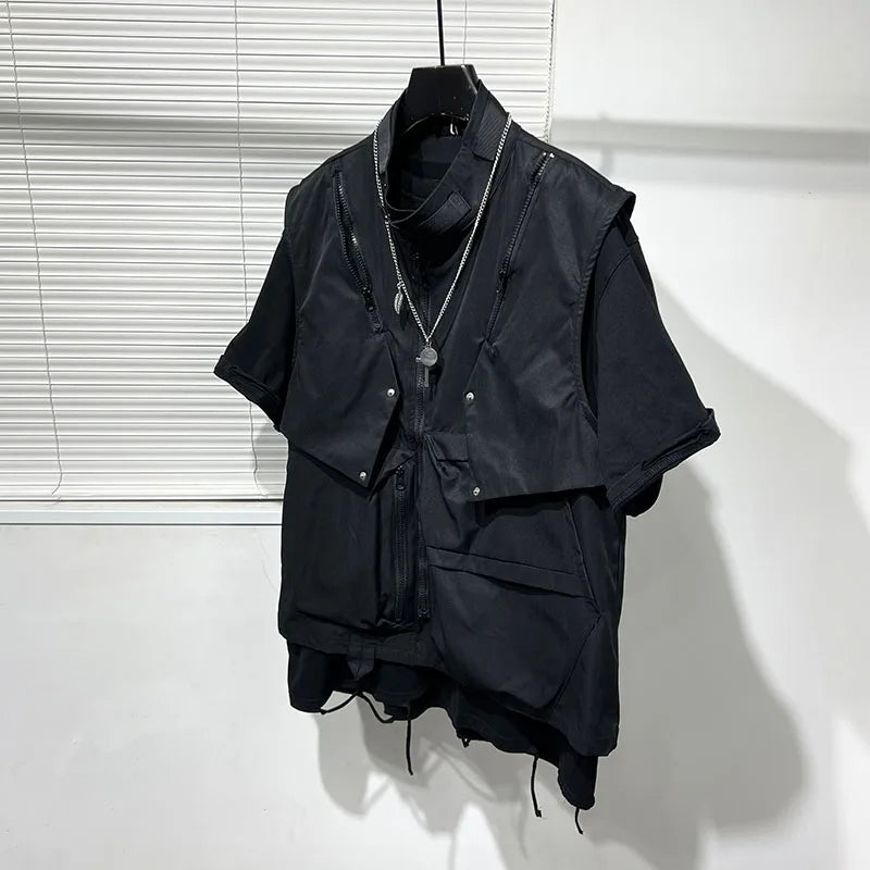 Dark Crow Sleeveless Zipper Vest