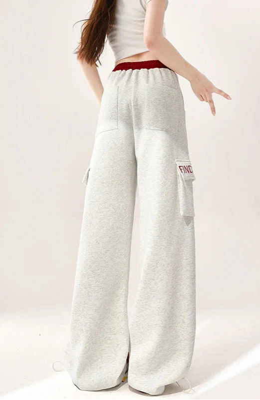 Vintage Embroidered Baggy Cargo Sweatpants - Luxuryurbanwear