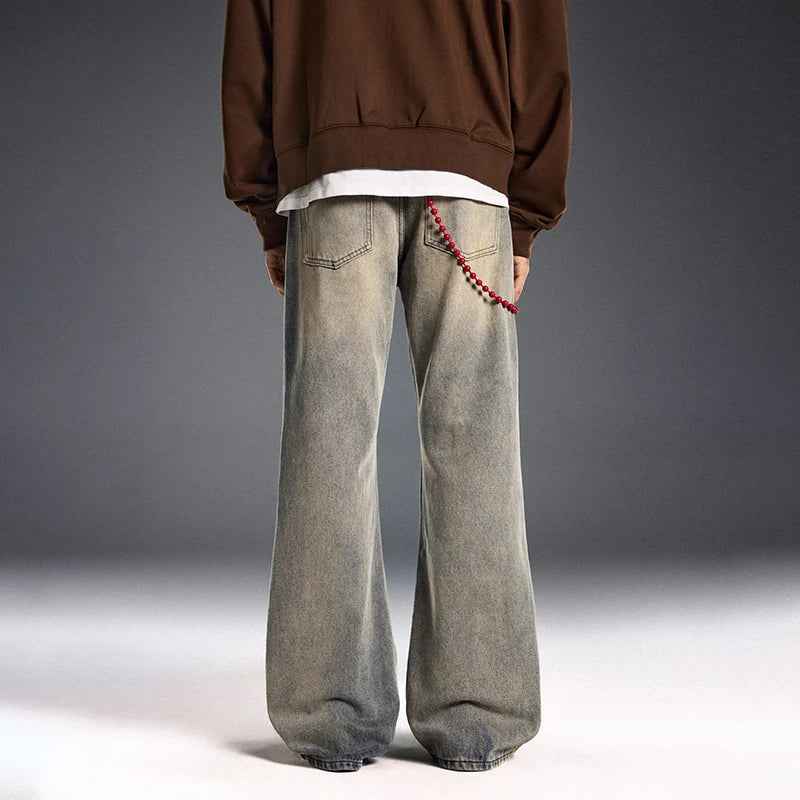 Cozy Vintage Red Chain Pendant Jeans