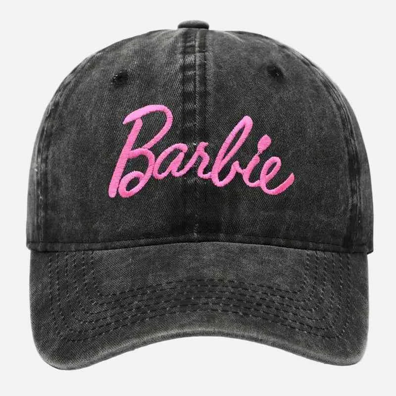 Barbie Embroidered Water Washed Cowboy Cap