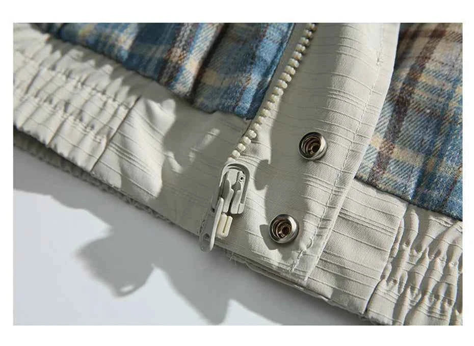 Autumn Plaid Casual Double Face Windbreaker Jacket