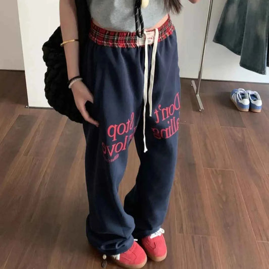 Y2k Plaid Cool Hip Hop Sport Sweatpants