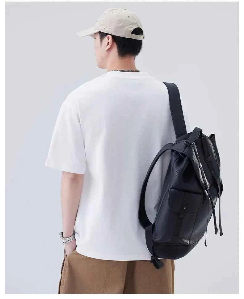 Versatile Heavyweight Henley Neck T-Shirt