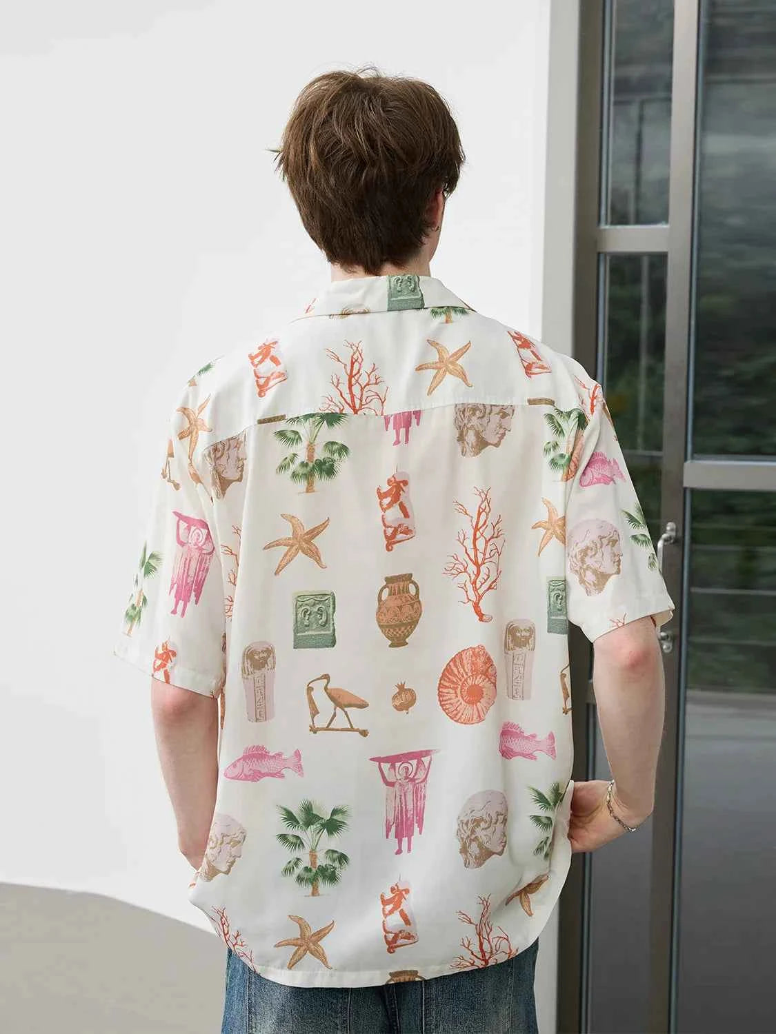 Light Flower Patterned Summer Shirt