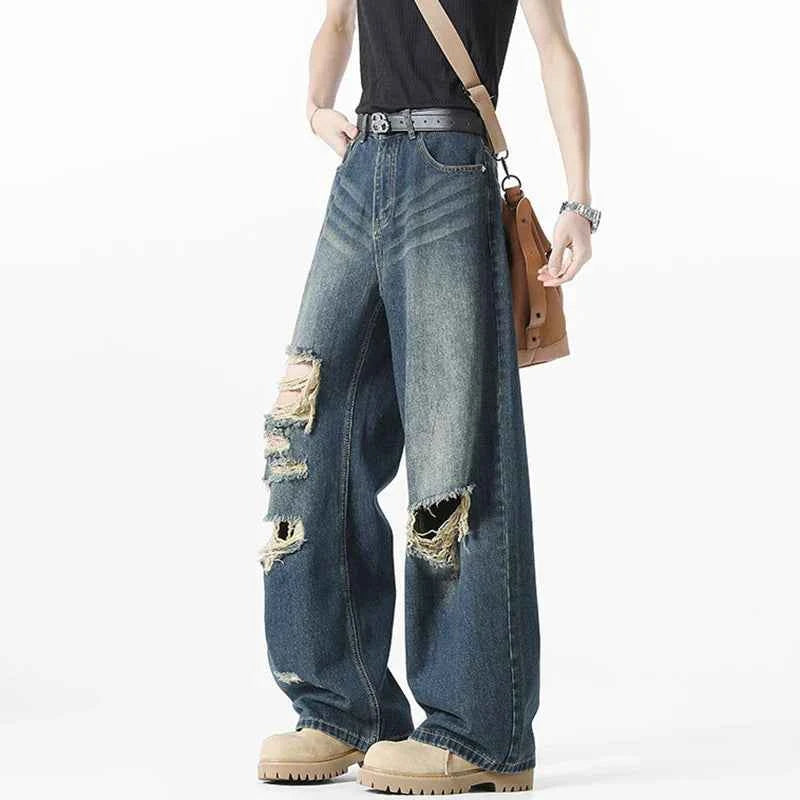 Durable High Street Vintage Denim Jeans