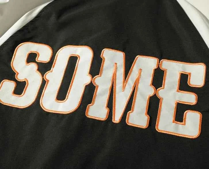 Streetwear Letter Embroidery Varsity Baseball Jacket