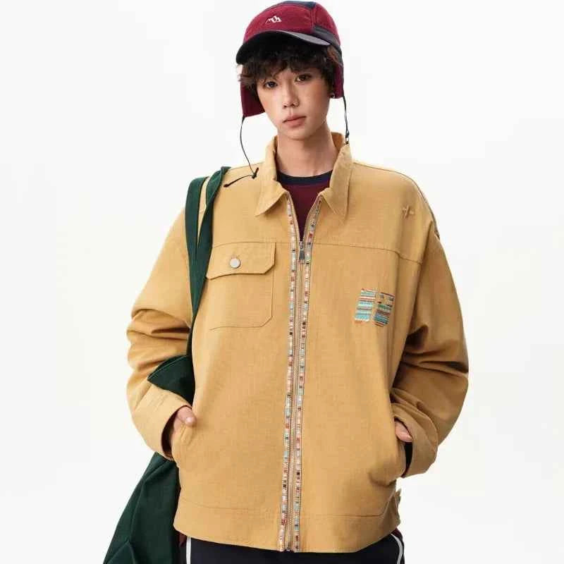 Y2K Trendy Loose Embroidered Lapel Jacket