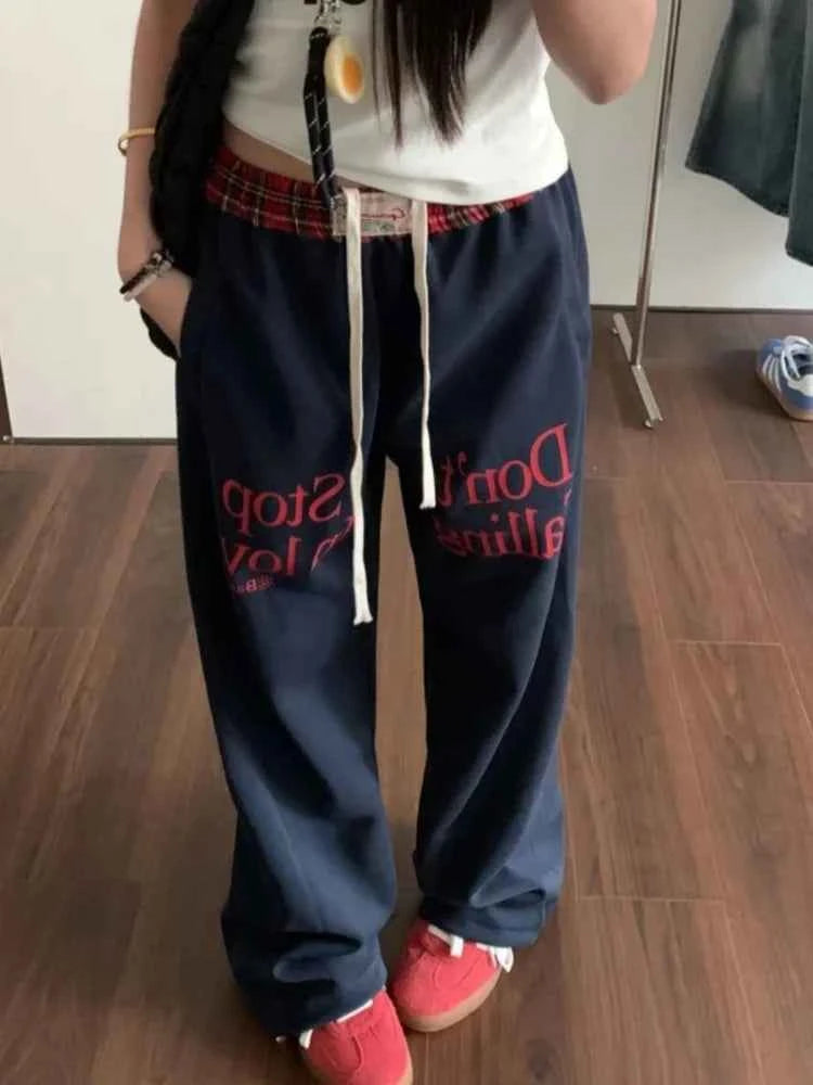 Y2k Plaid Cool Hip Hop Sport Sweatpants