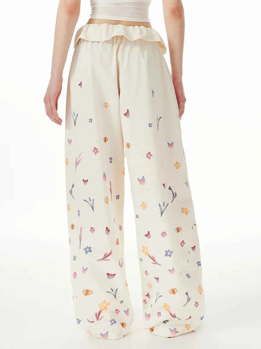 Breathable Streetwear Hit Color Loose Pants