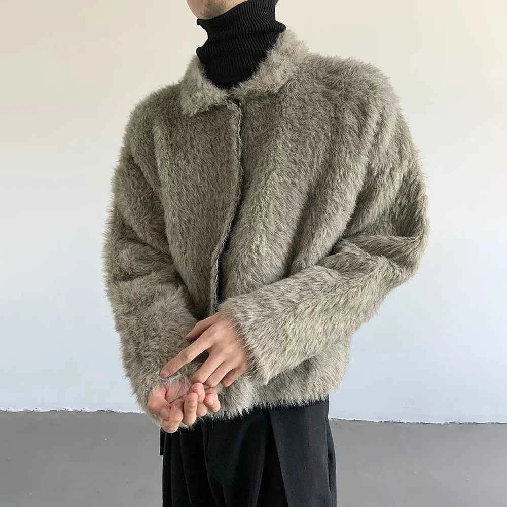 Y2K Luxury Plush Faux Fur Jacket