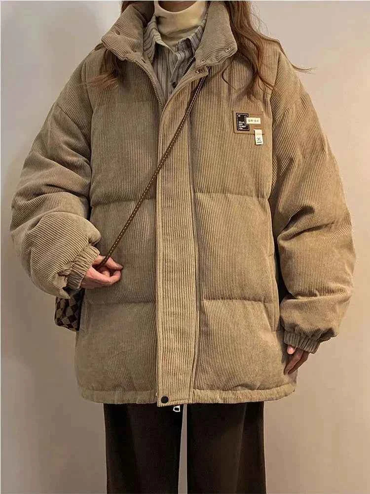 Thick Retro Corduroy Oversized Parkas Jacket