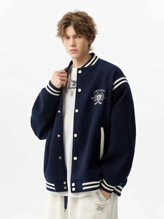 Autumn Cool Embroidered Vintage Baseball Jacket