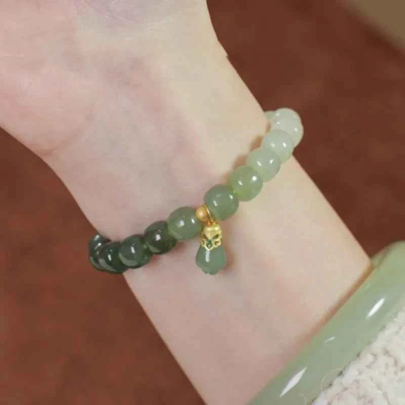 Fresh Hetian Jade Pearl Bracelet