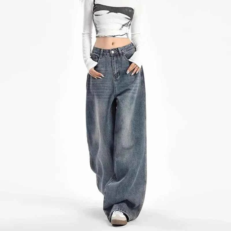 Women Vintage Aesthetic Spring Casual Jeans