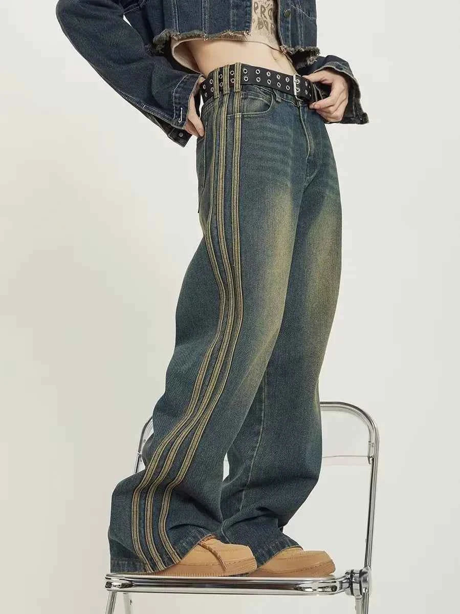 Y2k Retro Vintage High Waist Wide Leg Jeans