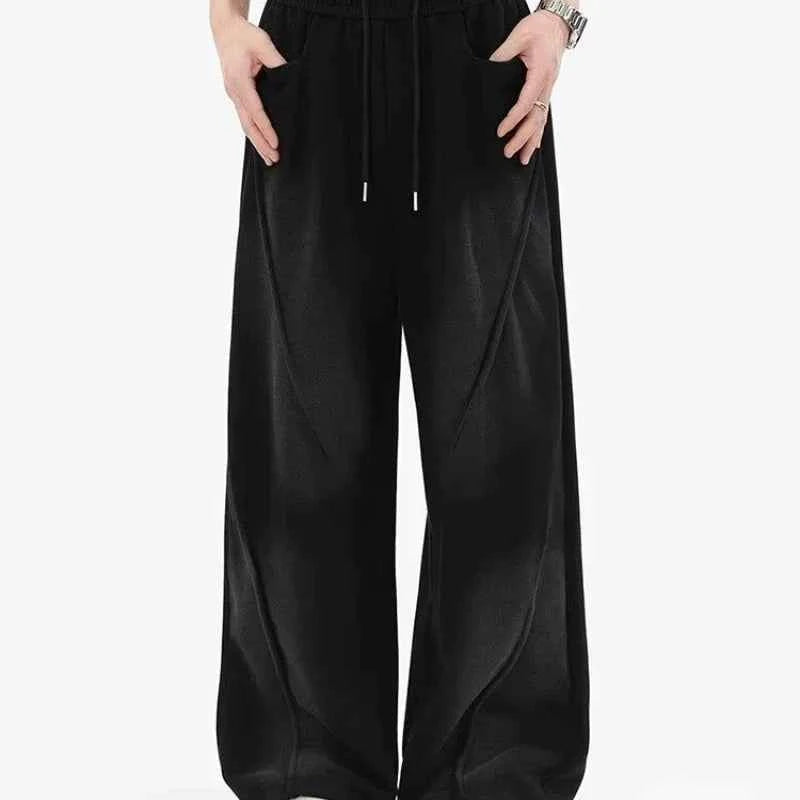 Heavy weight Elastic Straight Leg Sports Sweatpants
