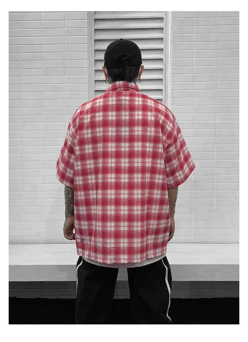 Plush Chicano Safari Plaid Short Sleeve Shirt